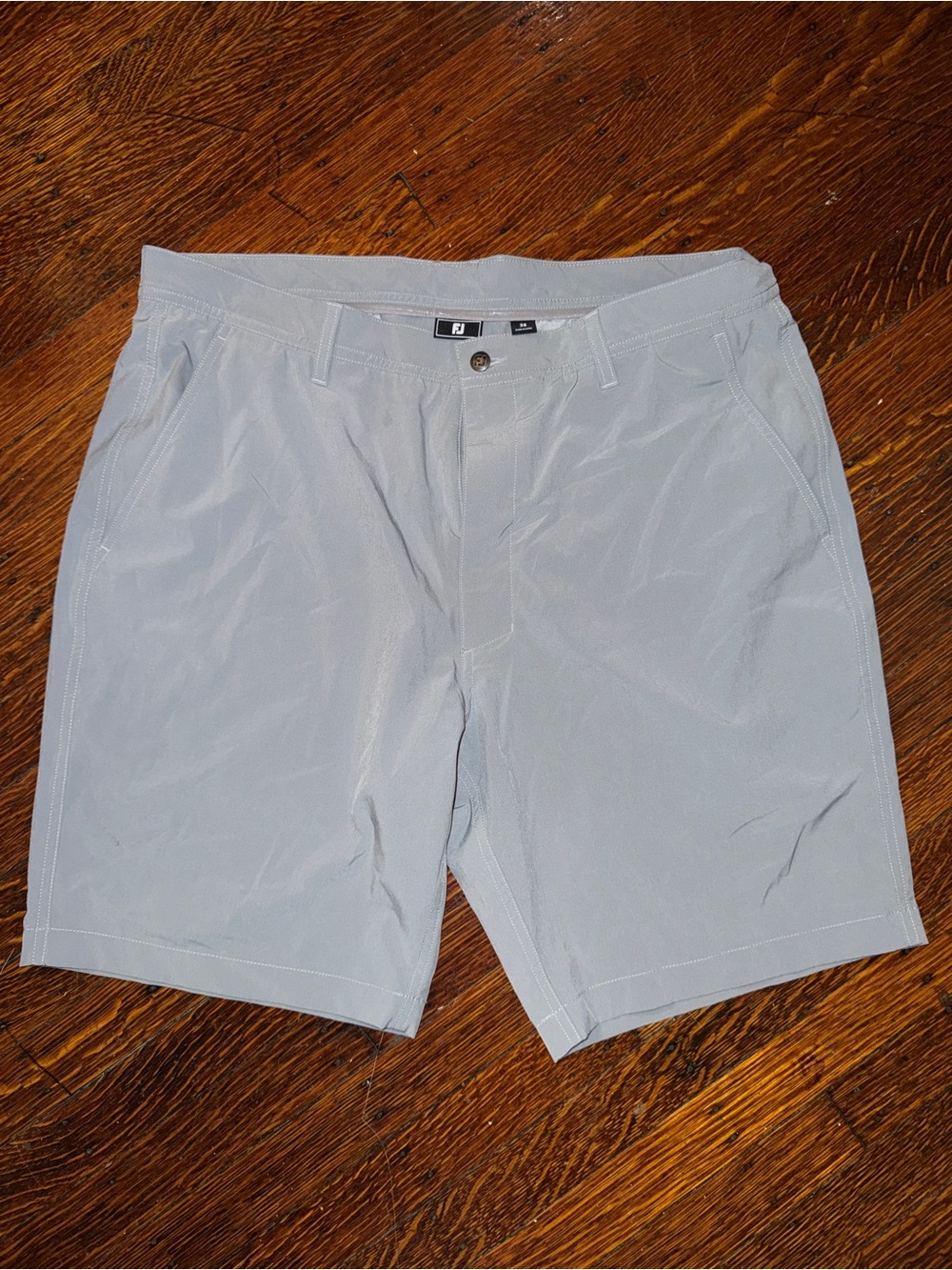 FootJoy Light Gray Flat Front Golf Shorts